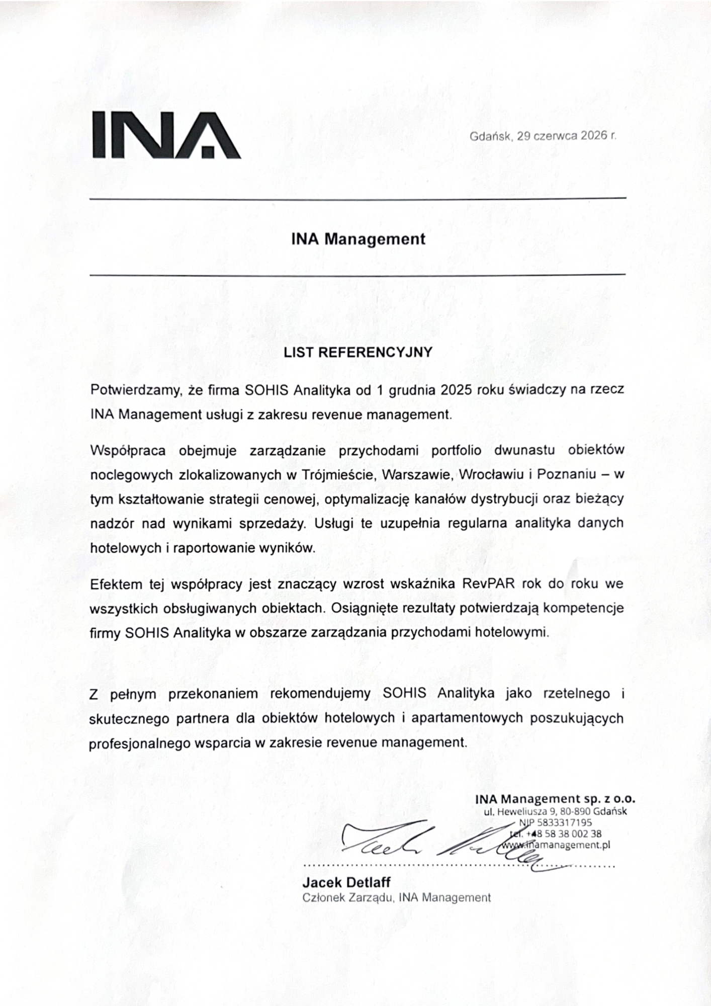 INA Referencje
